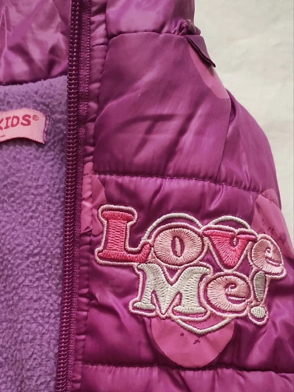 J.J.F Kids Purple Heart Quilted Bib Vest